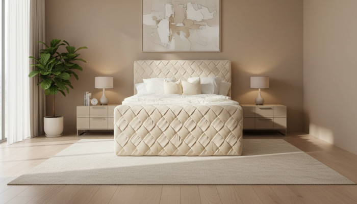 Lits de luxe Cadre de lit moderne 180x200 cm Mobilier de chambre à coucher Design Tête de lit