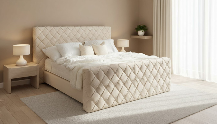Meubles de chambre de luxe Lits Cadre de lit moderne 160x200 cm Tête de lit design