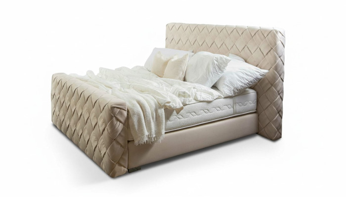 Meubles de chambre de luxe Lits Cadre de lit moderne 160x200 cm Tête de lit design
