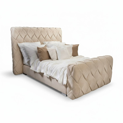 Meubles de chambre de luxe Lits Cadre de lit moderne 140x200 cm Tête de lit design