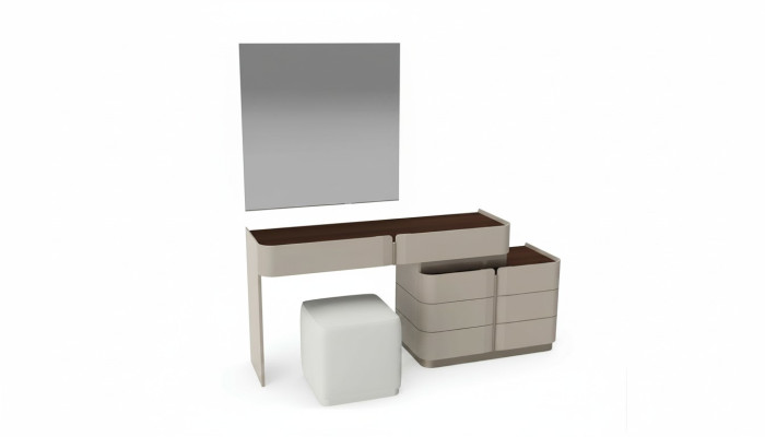 Coiffeuse miroir chic blanc tabouret ensemble complet chambre à coucher neuf 3 pièces