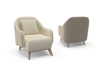 Fauteuil 1 place Canapés rembourrés Design Luxe Tissu Canapé Blanc Neuf