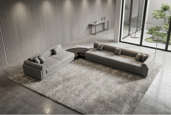 Canapé d'angle en forme de L textile Canapé d'angle Canapé Rembourrage premium Canapé Canapés Meubles