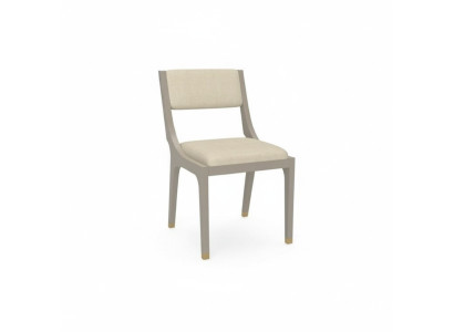 Chaise de designer Chaise de salle à manger Tissu Blanc Bois massif neuf