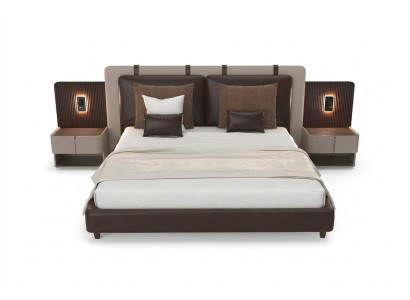 Table de chevet de chambre de luxe Lits Lits 3 pièces Ensemble complet Design Ameublement