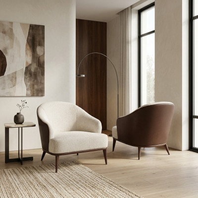Fauteuil moderne Design Salon brun style luxe fauteuil TV