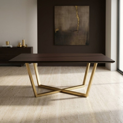 Table de luxe Tables marron Salle à manger Table à manger Tables de salle à manger design 208x104