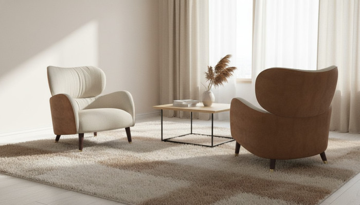 Fauteuil gris Salon Mobilier Design Moderne Luxe Siège TV d'une place