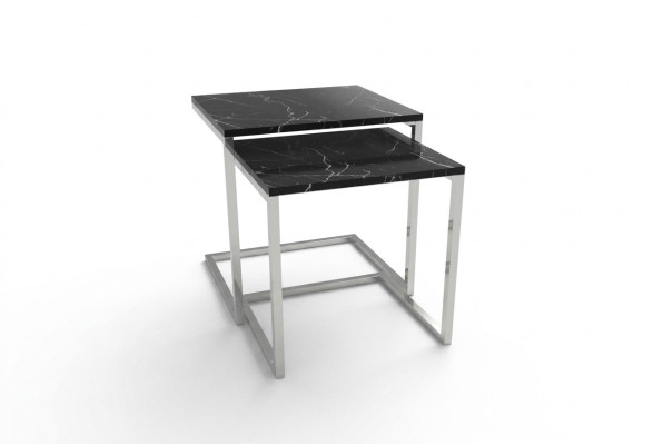 Table d'appoint Mobilier de salon Matériau Acier inoxydable noir Design Table
