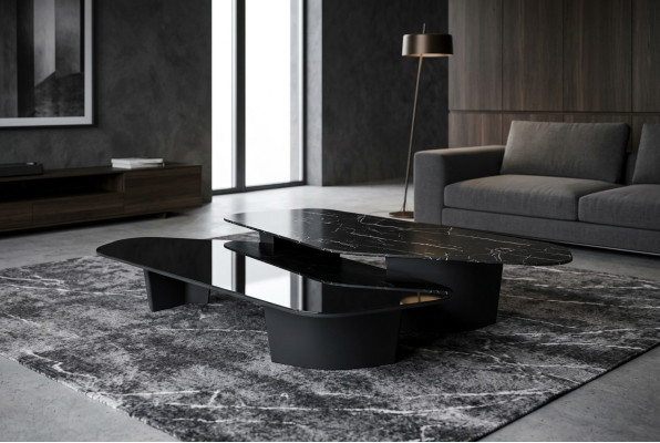 Table basse de luxe en bois Tables Salon Mobilier de haute qualité Table d'appoint.