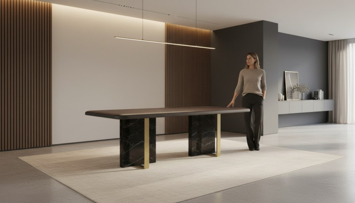 Moderne Esstisch Tisch Esszimmer Wohnzimmer Luxus Design Tische neu  Moderne Table à manger Salle à manger Salon Design de luxe Tables neuves