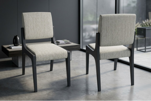 Chaise Grise Salle à Manger Mobilier de Luxe Design Chaises Élégantes en Bois Moderne Nouveau
