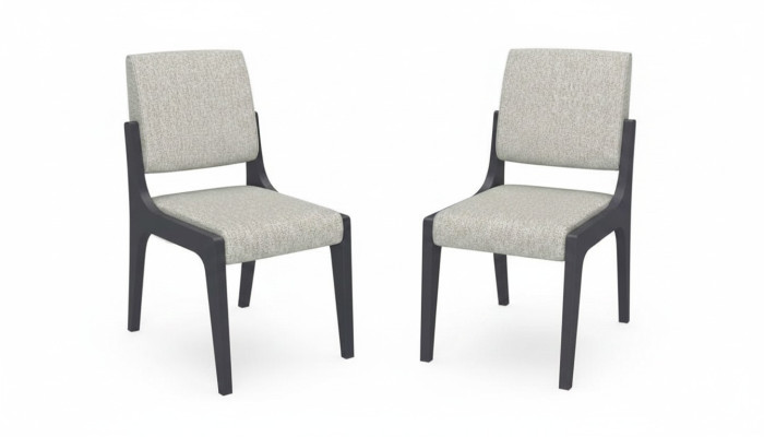 Chaise Grise Salle à Manger Mobilier de Luxe Design Chaises Élégantes en Bois Moderne Nouveau