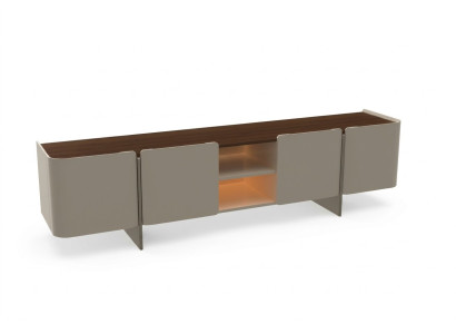 Moderne meuble TV mural design luxe gris lowboard nouveau