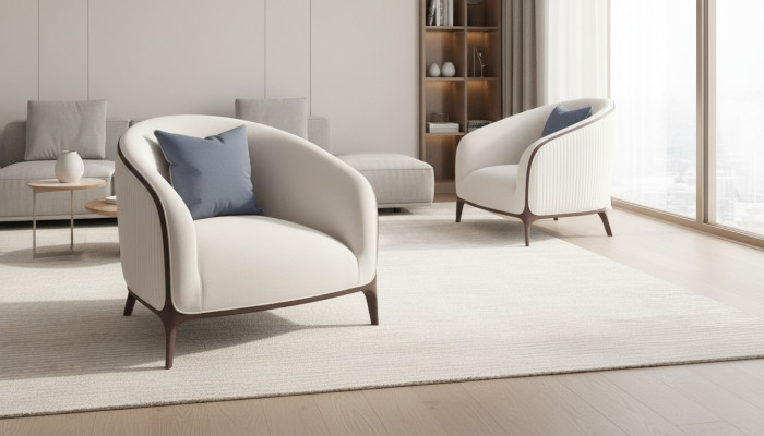 Fauteuil Canapé Design 1 Place Tissu Salon Rembourrage Siège de Luxe Détente