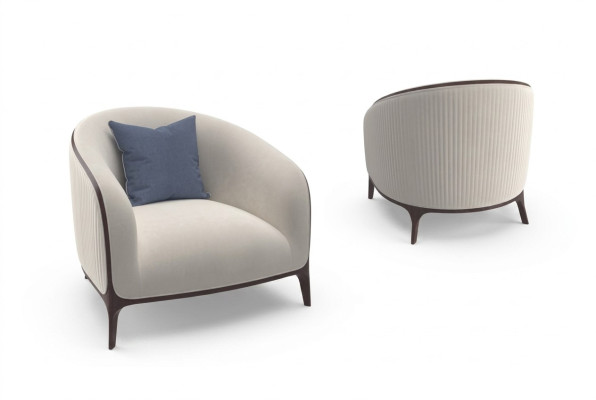 Fauteuil Canapé Design 1 Place Tissu Salon Rembourrage Siège de Luxe Détente