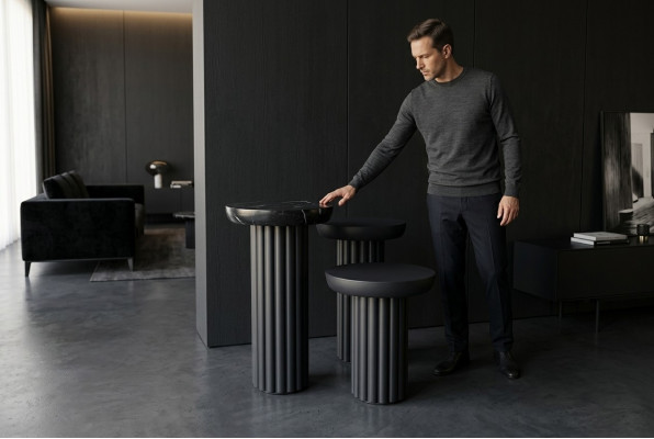 Table d'appoint Salon de luxe Design de table Tables d'appoint Noir nouveauté
