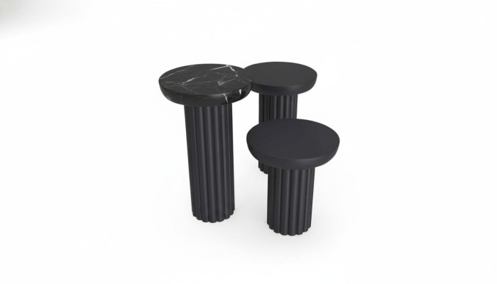 Table d'appoint Salon de luxe Design de table Tables d'appoint Noir nouveauté