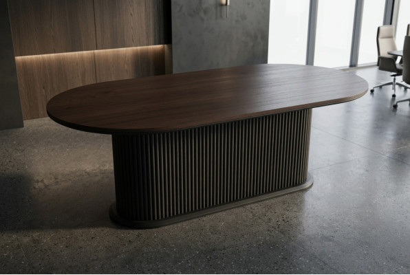 Table de salle à manger ovale en bois Design Tables Tables modernes Mobilier neuf
