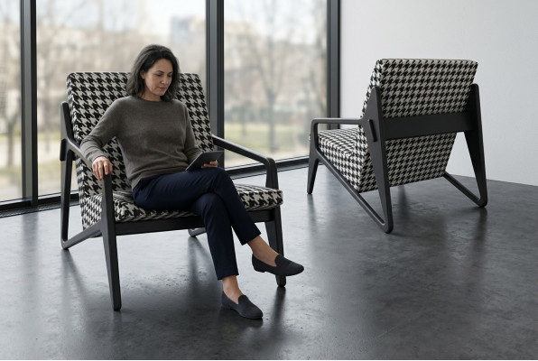 Fauteuil de luxe Chambre Textile Fauteuil Design moderne Rembourrage neuf