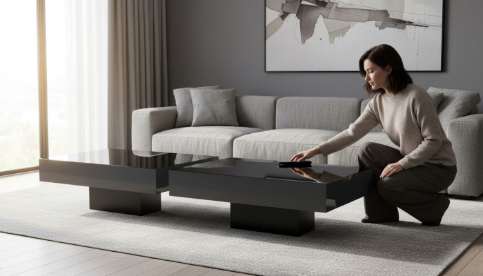 Tables basses Table de luxe Tables en verre Consoles Ensemble de meubles design 2x neuf