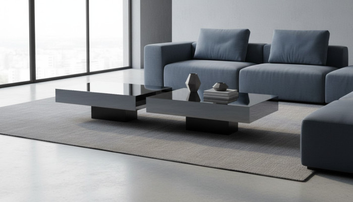 Tables basses Table de luxe Tables en verre Consoles Ensemble de meubles design 2x neuf