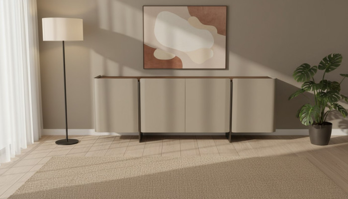Buffet mobile en bois moderne pour salon de luxe 220cm