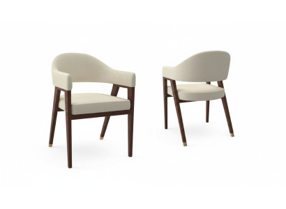 Chaises design Rembourrage Chaise d'hôtel Tissu Bois Mobilier de salle à manger neuf