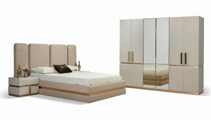 Table de maquillage moderne beige avec miroir Hauteur 180 cm Meubles luxueux neufs