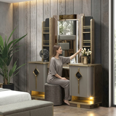 Coiffeuse élégante avec miroir - Meuble parfait dans la chambre nouvelle