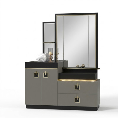 Coiffeuse avec miroir Console Commodes en bois Chambre moderne