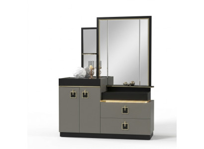 Coiffeuse avec miroir Console Commodes en bois Chambre moderne