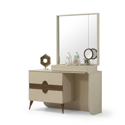 Coiffeuse beige avec miroir Design de meubles de chambre Konso récent