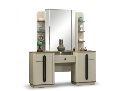 Coiffeuse Miroir Console Tables de maquillage Consoles de luxe Bois neuf