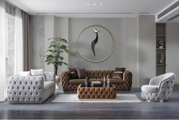 Ensemble de canapés de luxe 3+3+1 place design Canapé Rembourrage Moderne Suite