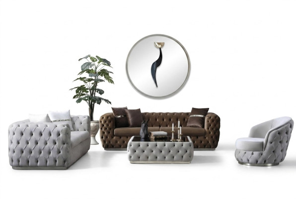 Ensemble de canapés de luxe 3+3+1 place design Canapé Rembourrage Moderne Suite