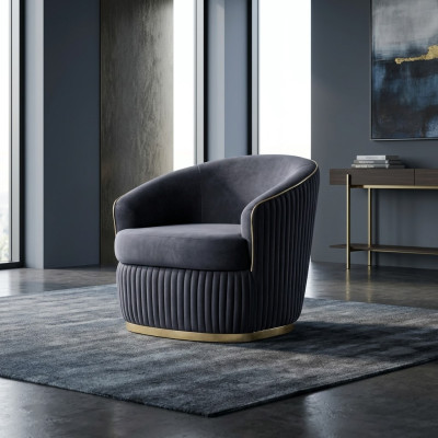 Chaise longue de club design bleue pour salon Hotel Luxe nouvelle