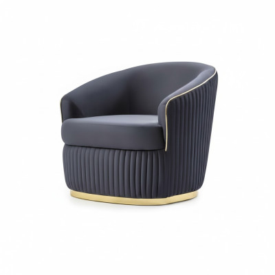 Chaise longue de club design bleue pour salon Hotel Luxe nouvelle
