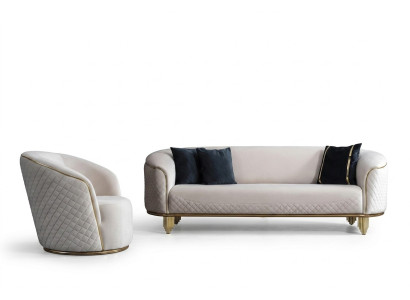 Ensemble de canapé 2 pièces Canapé de salon 3 places Fauteuil Design moderne Canapé