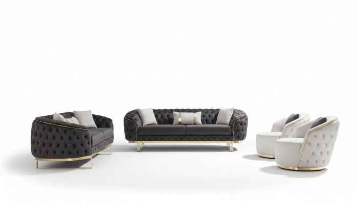 Ensemble de canapé luxueux 4 pièces 3+3+1+1 canapé fauteuils mobilier canapé salon