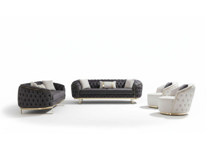 Ensemble de canapé luxueux 4 pièces 3+3+1+1 canapé fauteuils mobilier canapé salon