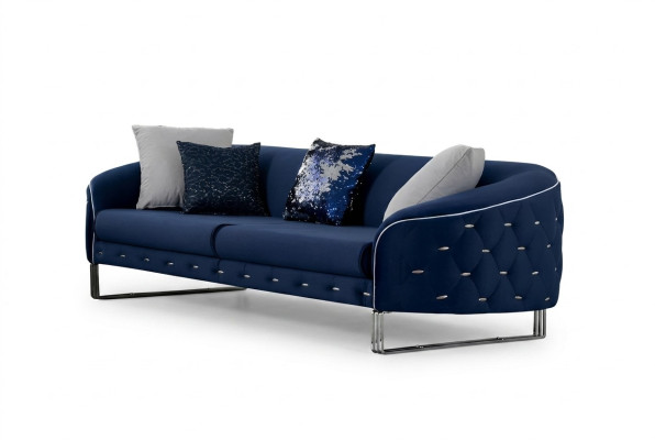 Canapé designer 3 places Canapé Chesterfield Canapé Rembourrage Canapés Design Bleu