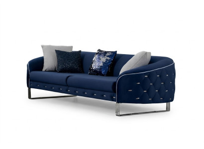Canapé designer 3 places Canapé Chesterfield Canapé Rembourrage Canapés Design Bleu