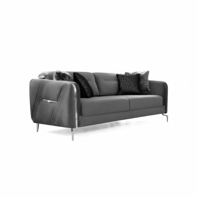 Canapé de luxe Trois places Tissu d'ameublement moderne 3 places Salon 235cm