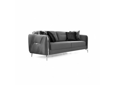 Canapé de luxe Trois places Tissu d'ameublement moderne 3 places Salon 235cm