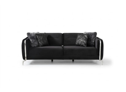 Canapé design 3 places grand canapé Rembourrage canapés Design Meubles en velours noir