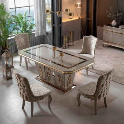 Table à manger Salle à manger Table Mobilier de salle à manger Tables Bois Gris Tables à manger