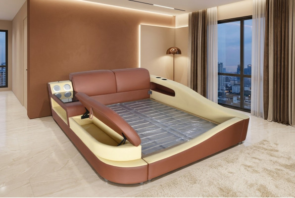 Lit multifonction de luxe Lit double Hôtel Lits Design Mobilier 180x200
