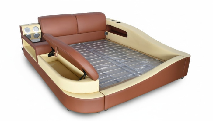 Lit multifonction de luxe Lit double Hôtel Lits Design Mobilier 180x200