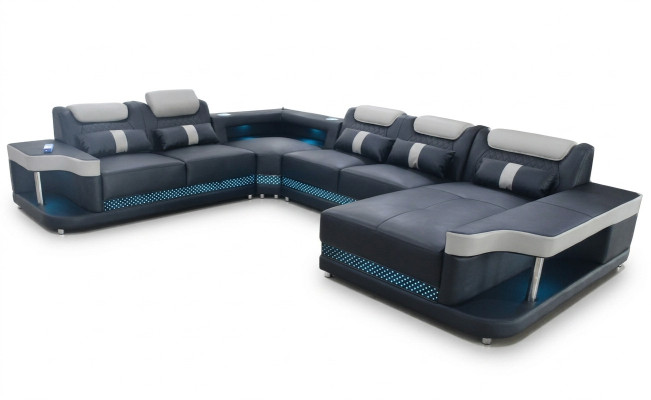 Canapé de luxe Rembourrage Mobilier Paysage vivant Canapés Rembourrage Canapé d'angle Suite d'angle